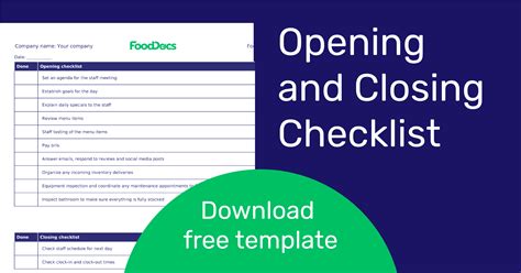 Opening and closing .